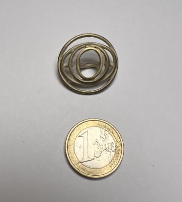 Preview: Knopf Metall Spirale Durchm. 25mm matt silber